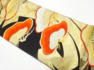 アンティーク　几帳に笠松模様織り出し袋帯（材料）